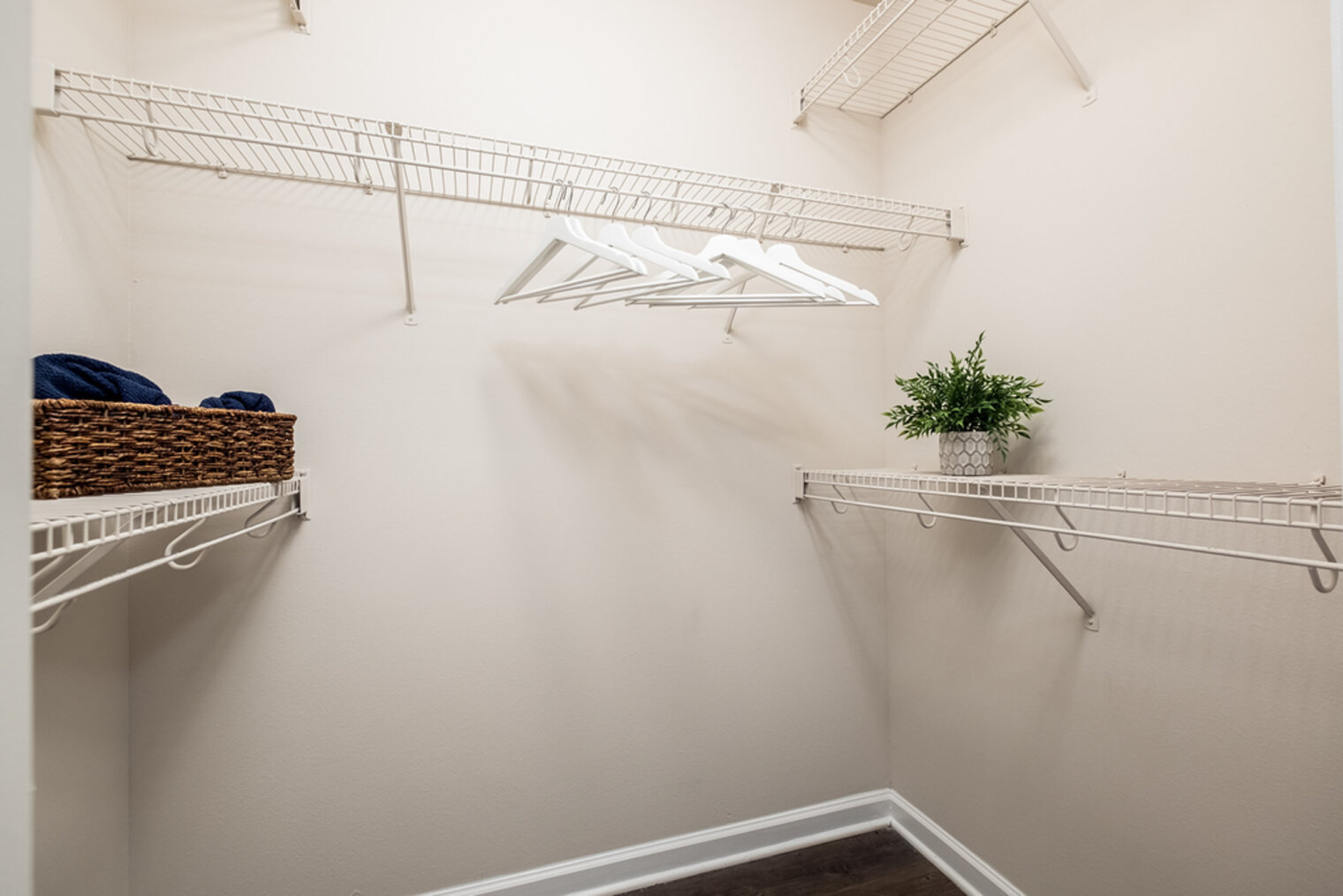 closet at at the ariel apartments in charlotte north carolina